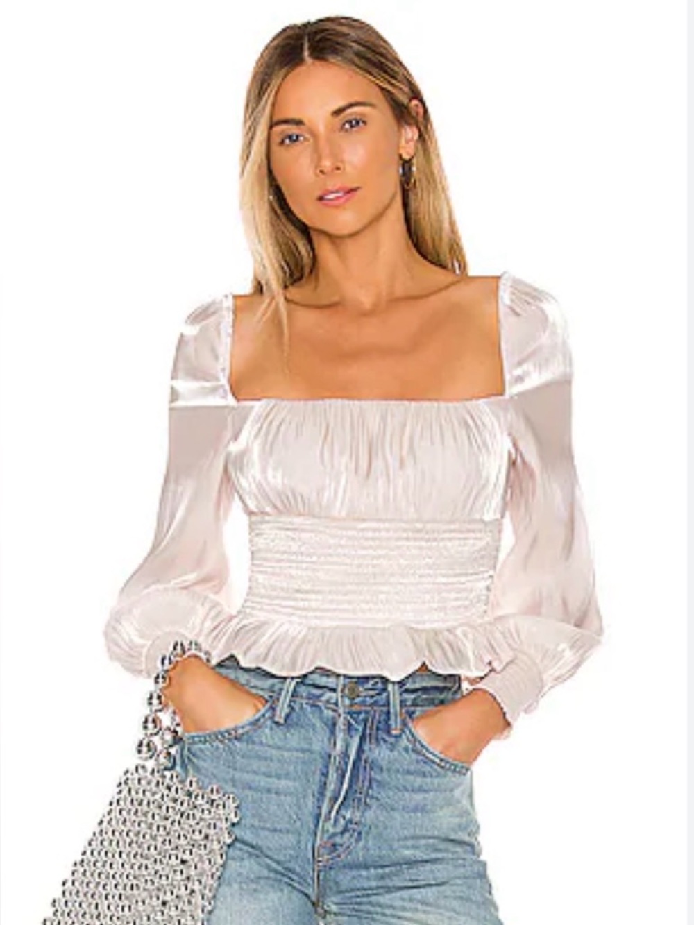 NWT Lovers + Friends “Davis Top” in Powder Pink - XL